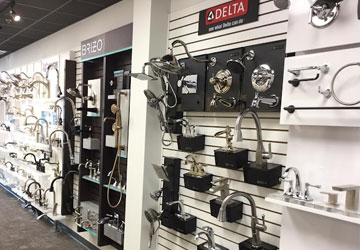 Manufacturers Kitchen & Bath showroom with varuious manufacturers products on display