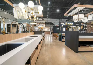 Interior picture of a Facets Kitchen & Bath Showroom